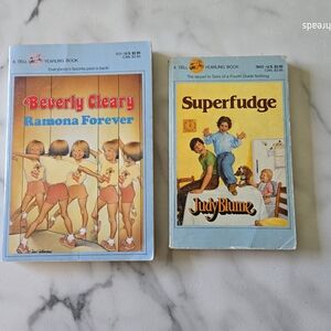 Vintage Beverly Cleary & Judy Blume Paperback Books – Ramona Forever & Superfudg